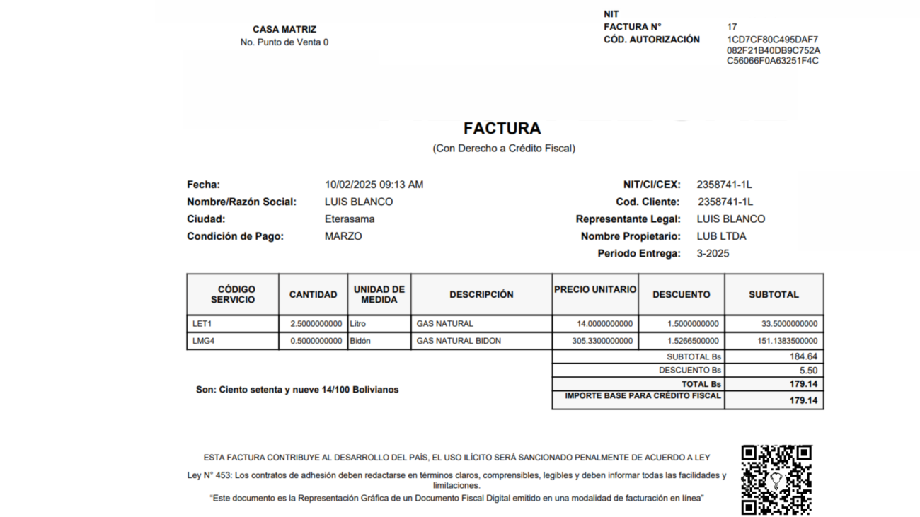 Ejemplo factura no alcanzada IEHD