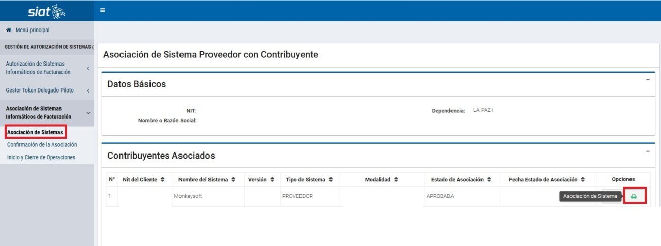 imprimir informe de modalidades de facturacion asignada